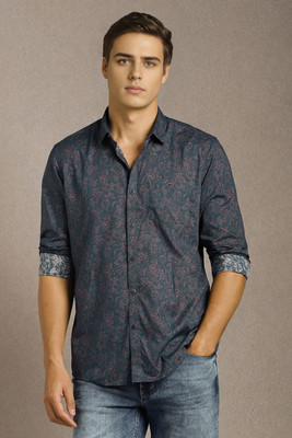 LOUIS PHILIPPE Men Floral Print Casual Dark Green Shirt