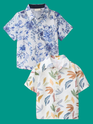 KILLER Boys Printed Casual Yellow Shirt(Pack of 2)