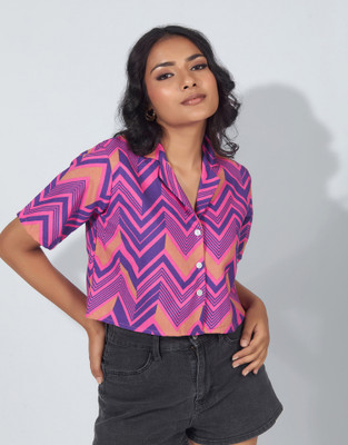 all about you Women Printed Casual Multicolor Shirt