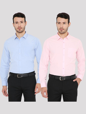 MAHARAJA Men Solid Formal Multicolor Shirt(Pack of 2)