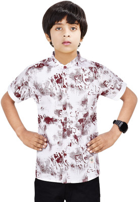 MADE IN THE SHADE Boys Solid Casual White Shirt