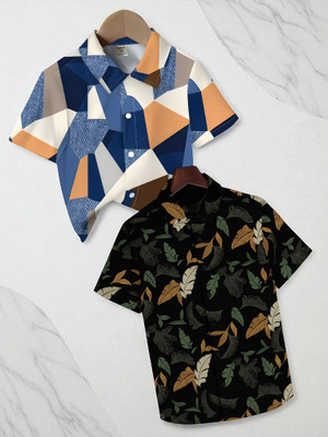 KHODAL TRENDZ Boys Printed Casual Multicolor Shirt(Pack of 2)