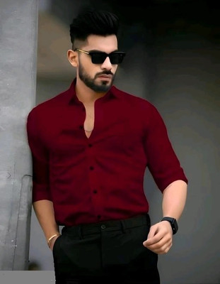 UNNATI TRENDS Men Solid Casual Light Green Shirt