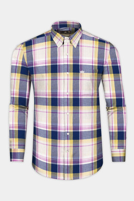 HOC Men Checkered Formal Multicolor Shirt