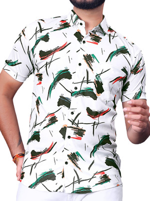 gurukrupa creation Men Printed Casual Green Shirt