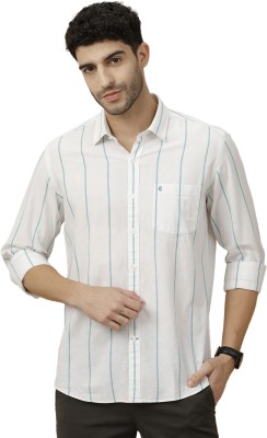 CAVALLO BY LINEN CLUB Men Striped Casual White Shirt