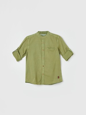 Fame Forever by Lifestyle Boys Solid Casual Light Green Shirt