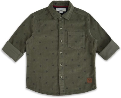 Pantaloons Junior Boys Printed Casual Green Shirt