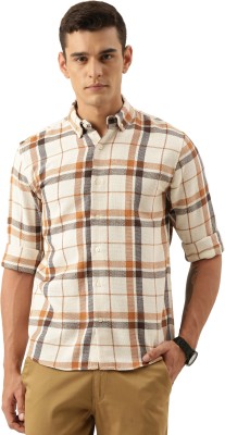 ROLLER FASHIONS Men Checkered Casual Brown Shirt