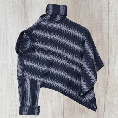 Pribha Fashion Men Striped Formal Blue Shirt