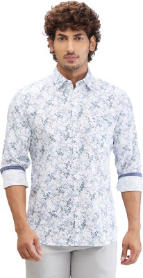 PARX Men Printed Casual White Shirt