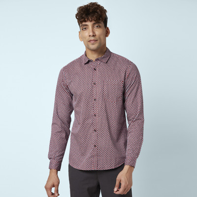 Byford by Pantaloons Men Printed Casual Blue Shirt