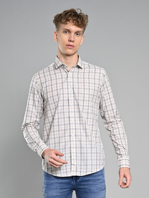 KILLER Men Checkered Formal Pink Shirt