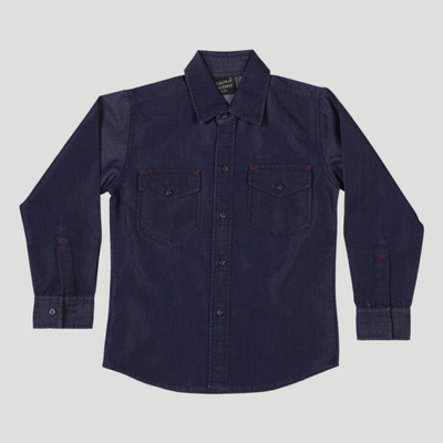 Cremlin Clothing Boys Washed Casual Blue, Black Shirt