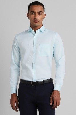 PETER ENGLAND Men Self Design Formal Light Blue Shirt