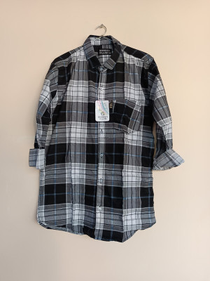 Goodza Men Solid Casual Cream Shirt