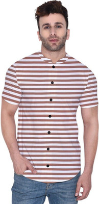 Blisstone Men Solid Casual Brown Shirt