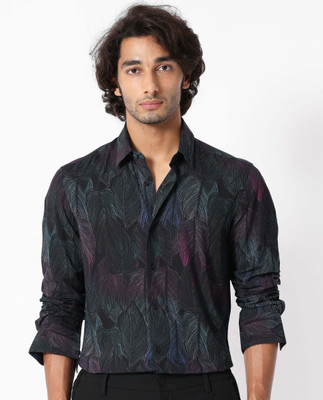 RARE RABBIT Men Printed Casual Multicolor Shirt