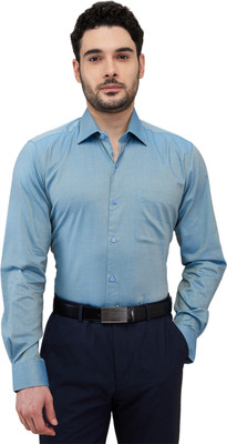 Raymond Men Self Design Formal Blue Shirt