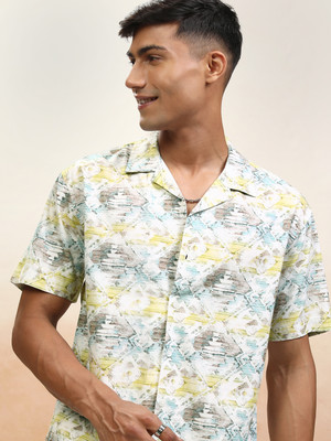 LOCOMOTIVE Men Printed Casual Multicolor Shirt