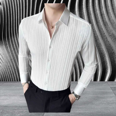 SHIVAY TRENDS Men Solid Casual White Shirt