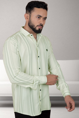 GCFAB Men Checkered Casual Yellow Shirt