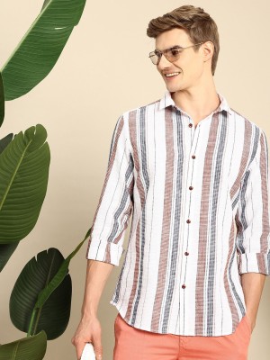 MastandHarbour Men Striped Casual Multicolor Shirt