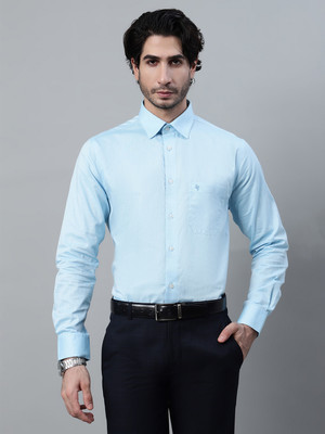 CANTABIL Men Solid Formal Light Blue Shirt