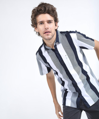 HIGHLANDER Men Striped Casual Multicolor Shirt