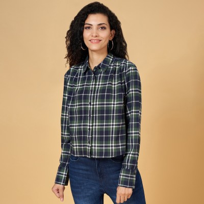 SF Jeans by Pantaloons Women Checkered Casual Multicolor Shirt