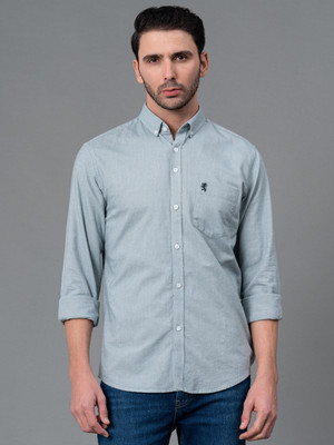 RED TAPE Men Solid Casual Blue Shirt