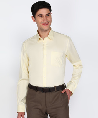 PETER ENGLAND Men Solid Formal Yellow Shirt
