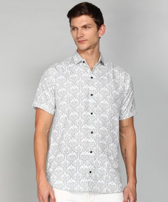 ENTNICBLISS Men Printed Casual Grey Shirt