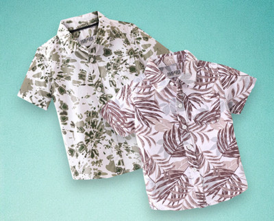 Sparrow ENTERPRISE Boys Printed Casual Multicolor Shirt(Pack of 2)