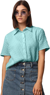 Zilcon Women Self Design Party Multicolor Shirt