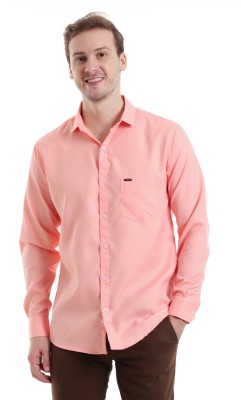 Sam Unique Man Men Solid Casual Orange Shirt