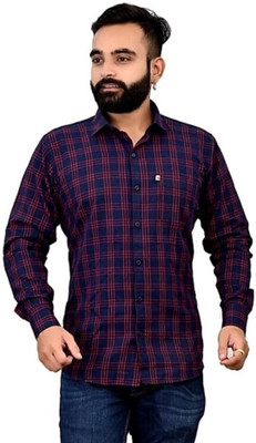 Arthz Fashion Men Checkered Casual Blue, Red Shirt