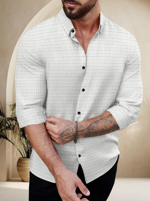 JD EVENTS MANAGEMENT Men Solid Casual White Shirt