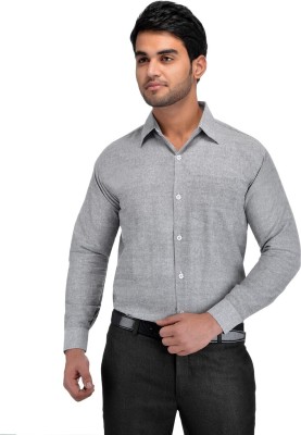 KLOSET BY RIAG Men Solid Formal Grey Shirt