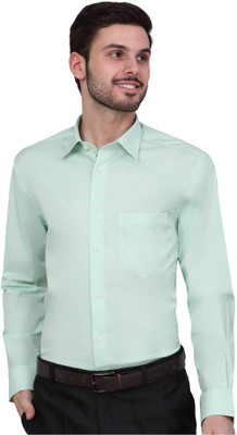CANTABIL Men Solid Formal Light Green Shirt