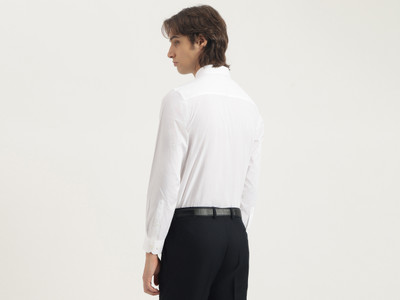 United Colors of Benetton Men Striped Formal White Shirt