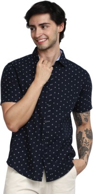 V-MART Men Printed Casual Blue Shirt