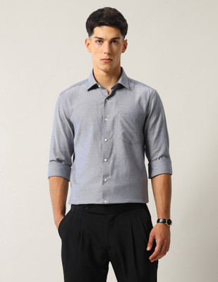 ARROW Men Solid Formal Grey Shirt