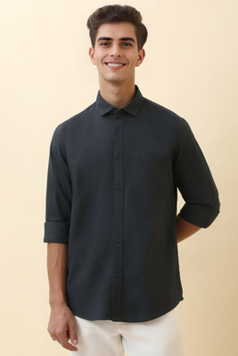 Allen Solly Men Solid Casual Grey Shirt