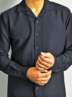Hityyani Men Solid Formal White Shirt
