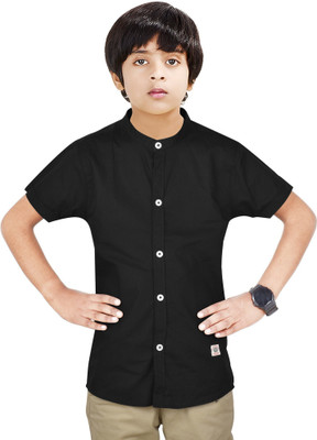 MADE IN THE SHADE Boys Solid Casual Black Shirt