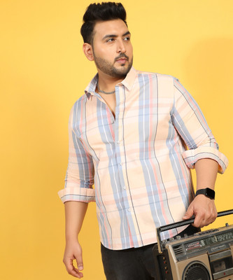Instafab Plus Men Checkered Casual Multicolor Shirt