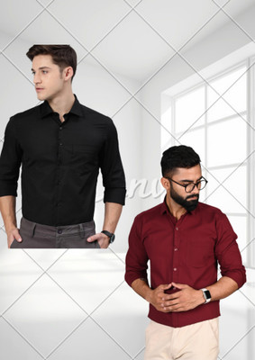 Marc Laurent Men Solid Casual Multicolor Shirt