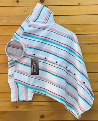 SHIVINA Men Striped Casual Multicolor Shirt