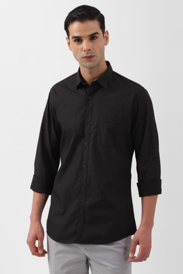 PETER ENGLAND Men Printed Casual Black Shirt